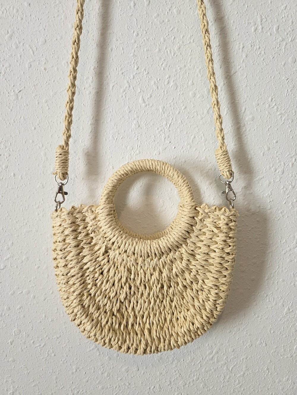 Small Raffia Crossbody Purse - Picture 3 of 7
